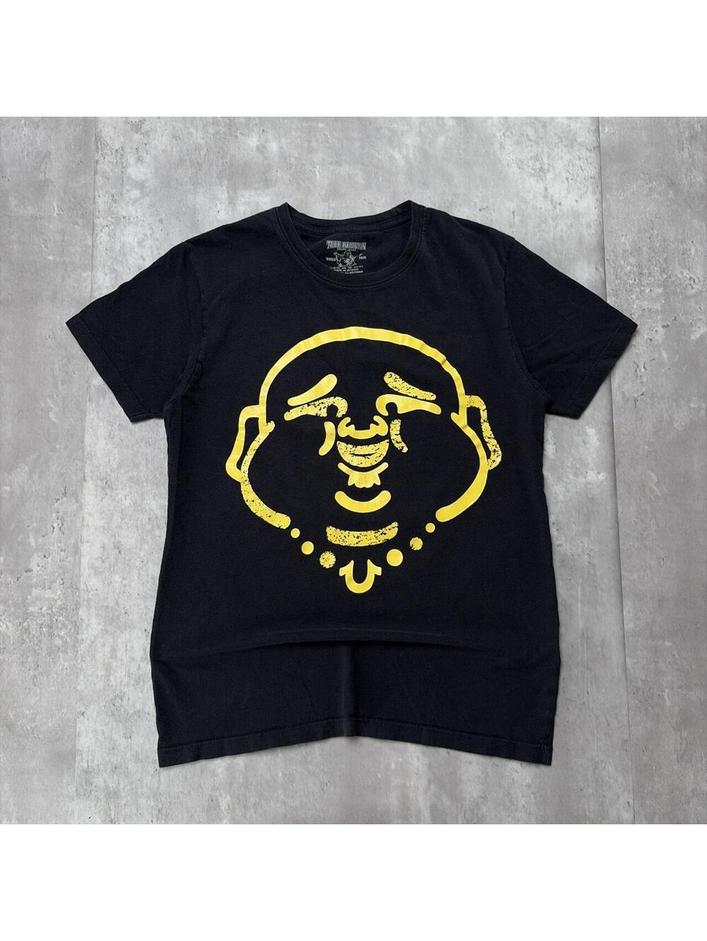 Y2K Black True Religion Grunge Gothic Skater T-Shirt